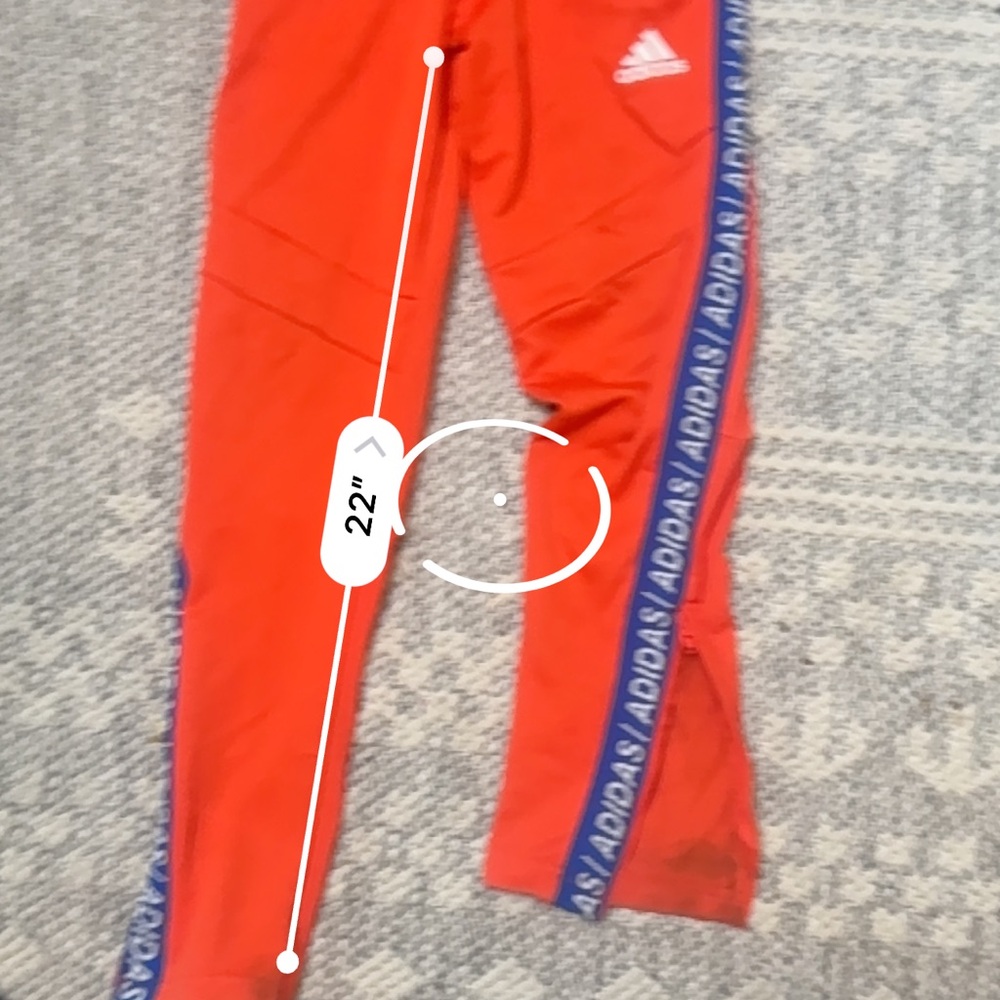 Adidas Kids' Red Joggers with Blue Accents - Picture 5 of 5